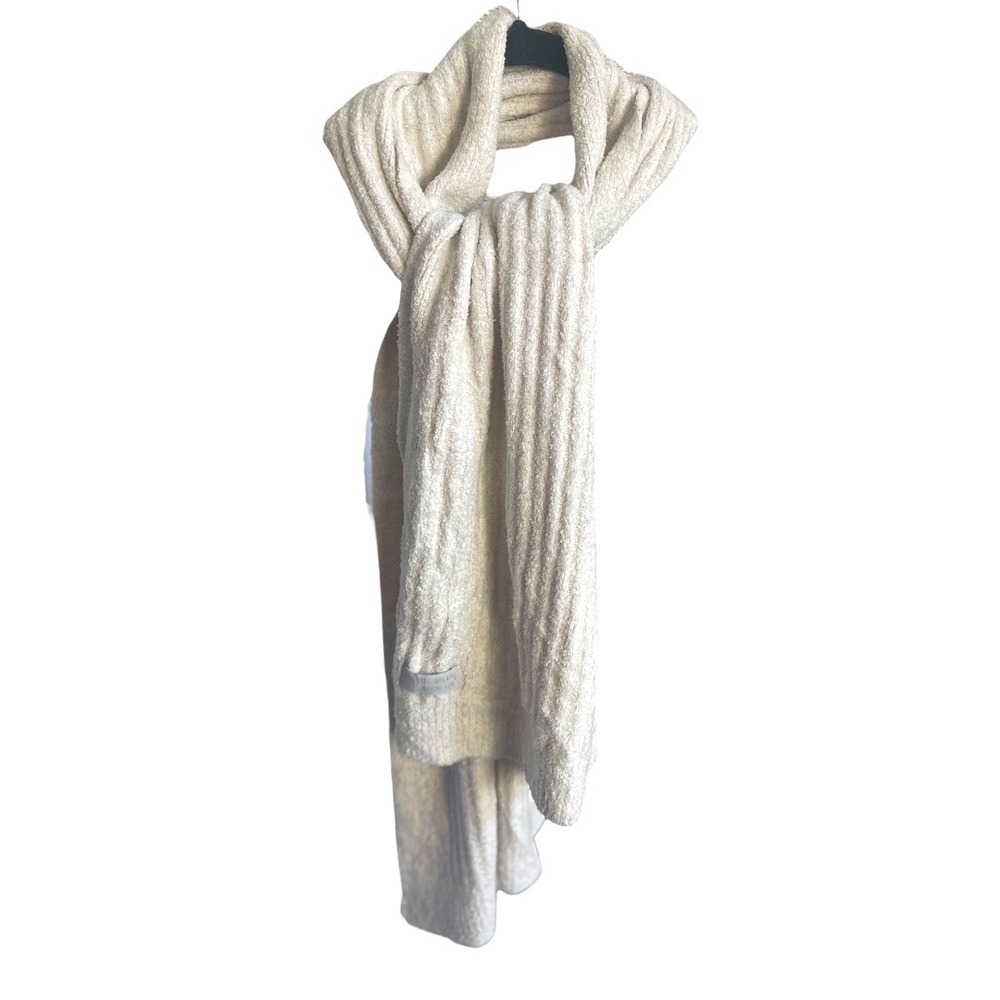 Barefoot Dreams CozyChic Lite Luxe Scarf Shawl Wrap Cream Neutral Soft One Size
